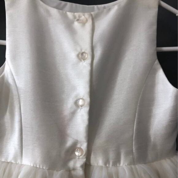 David's bridal tulle Flower Girl Dress detachable satin large bow sash size 7 - Picture 6 of 11